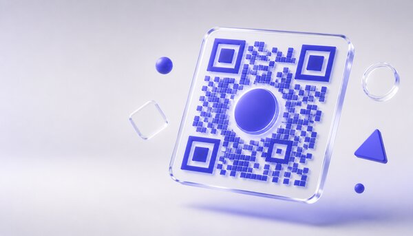 Mehrere QR-Code-Designs mit eingebettetem Firmenlogo und Unternehmensfarben — druckfertig in CMYK-PDF