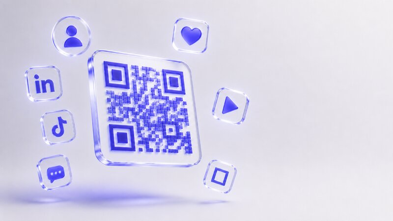 Social-Media-QR-Code für Instagram, LinkedIn, TikTok und Facebook — direkt aufs Profil ohne Profilnamen abzutippen